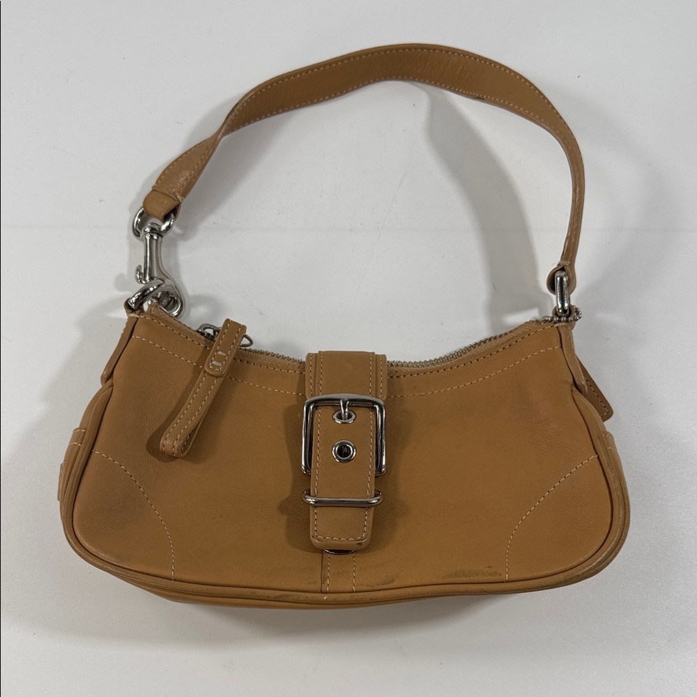Vintage Coach Hamptons demi Tan Leather Women's Bag purse please read